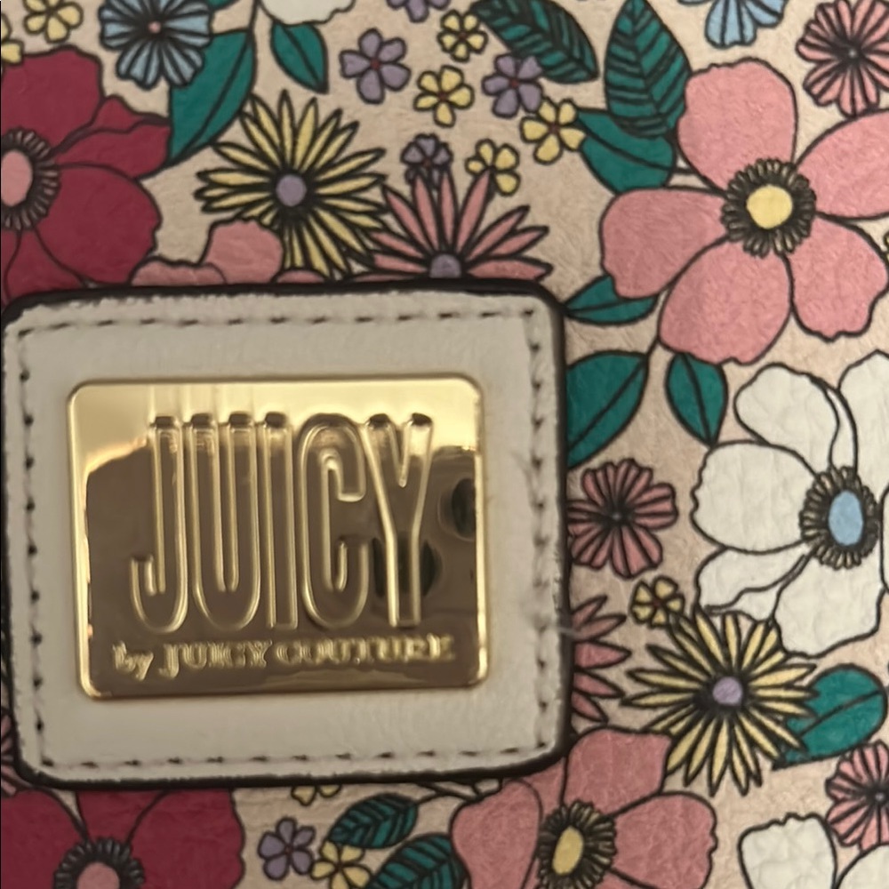 Juicy Couture Pink and Cream Crossbody Bag with Floral Design - Picture 2 of 9